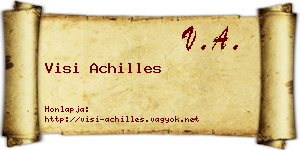 Visi Achilles névjegykártya
